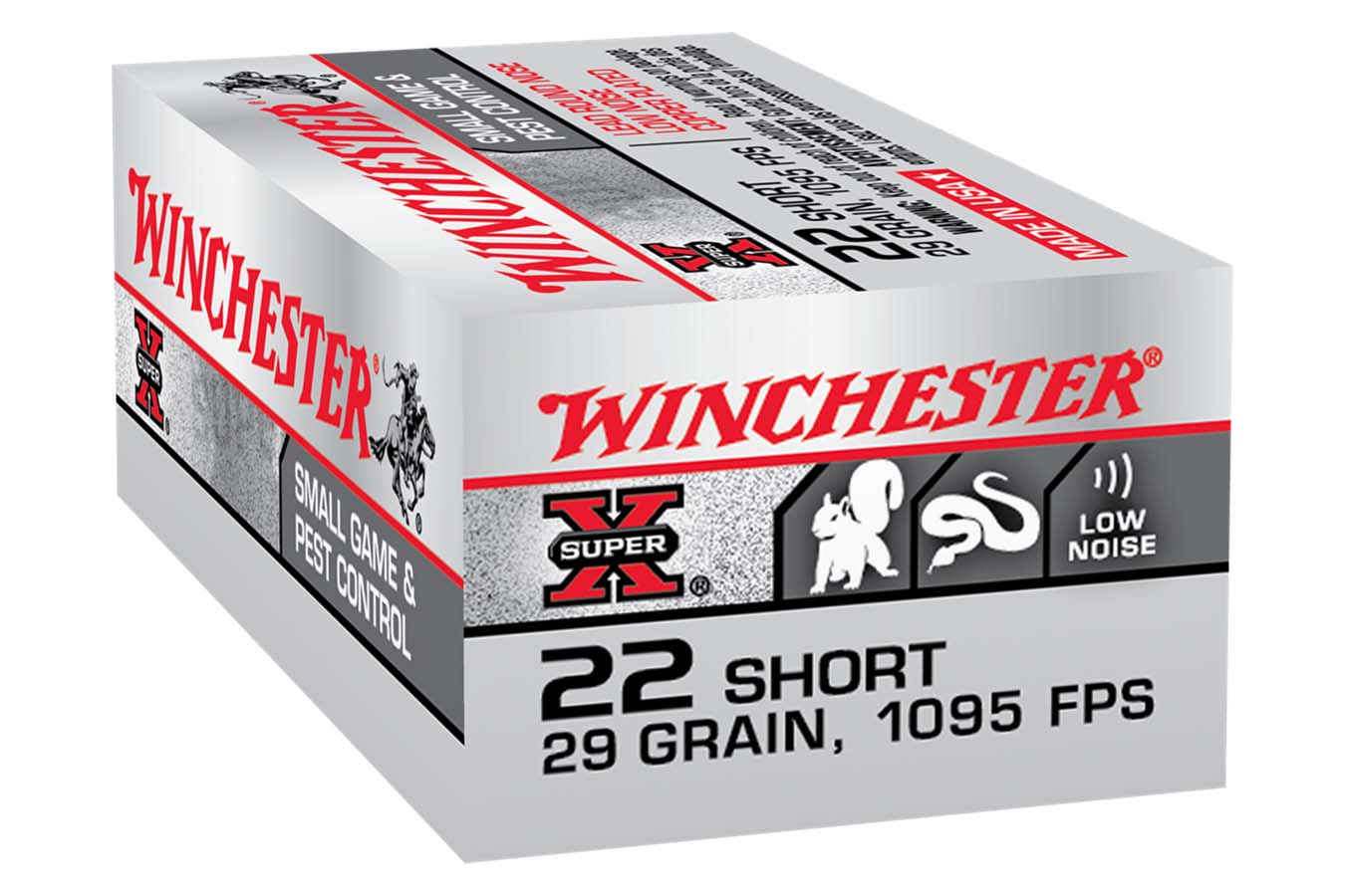 WINCHESTER AMMO 22 Short 29 gr Copper Plated LRN Low Noise Super-X 50/Box